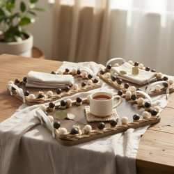 Wooden Tray Set 3 Pcs
